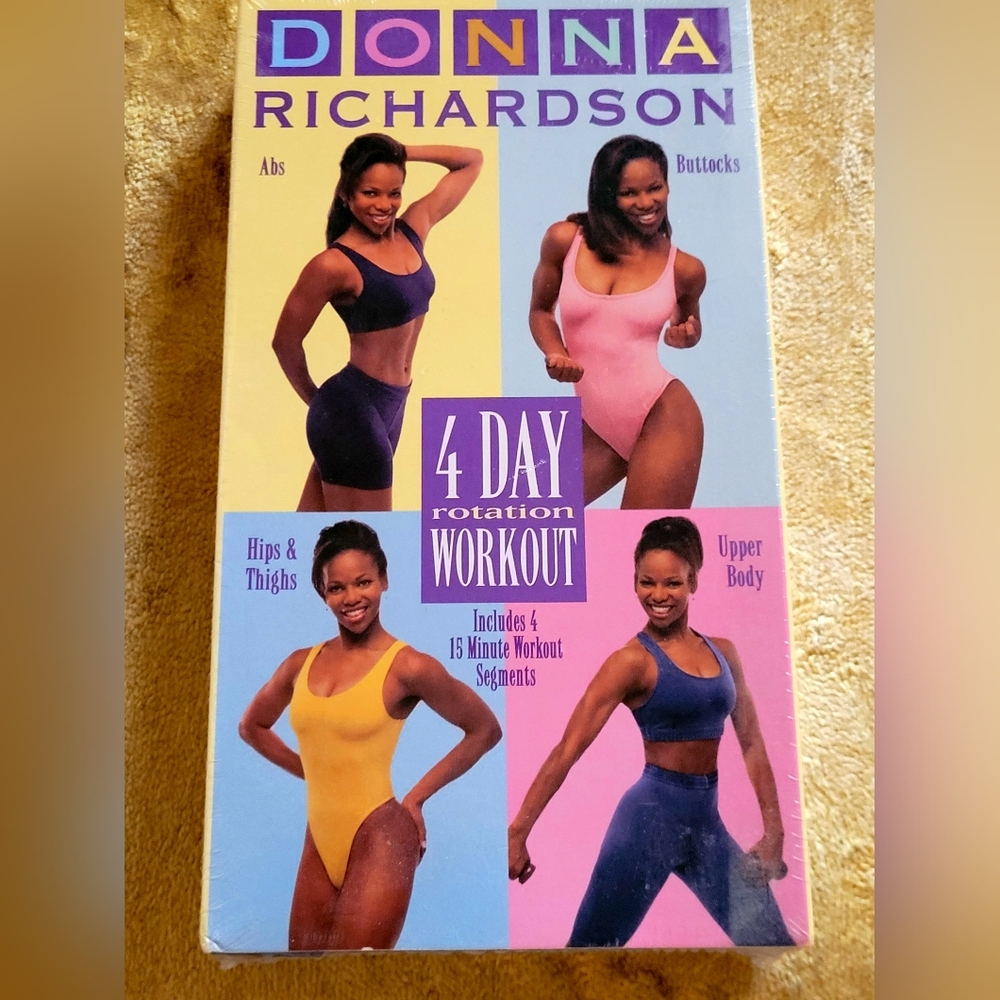 VINTAGE DONNA RICHARDSON 4 DAY ROTATION WORKOUT VHS TAPE